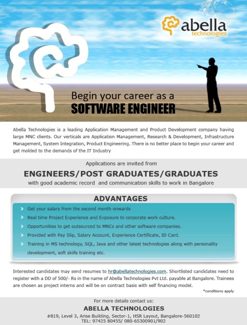 Begin Your Career as a Software Trainee